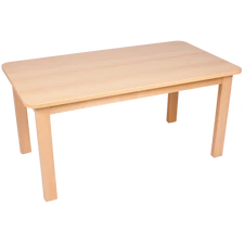 Téglalap asztal - 58 cm - natúr éllel
