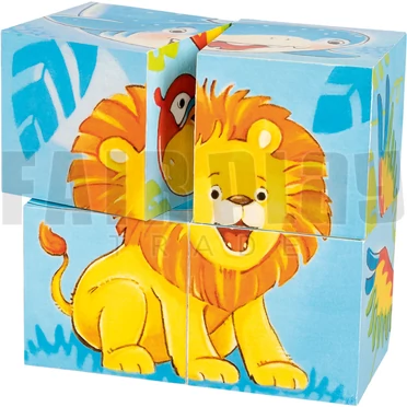 Vadállatok- kocka puzzle