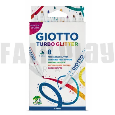 Giotto glitter filctoll - 8 darabos