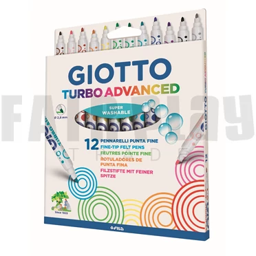 Giotto Turbó kimosható filctoll - 12 darabos