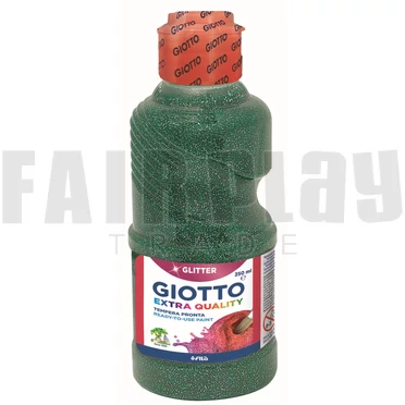 Giotto csillámos tempera - 0,25 liter - zöld