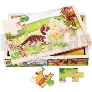 Háziállatos puzzle doboz