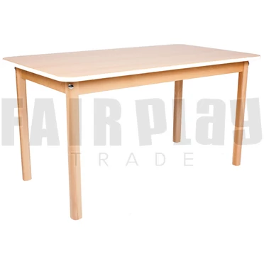 Koko téglalap asztal - 46 cm - fehér éllel