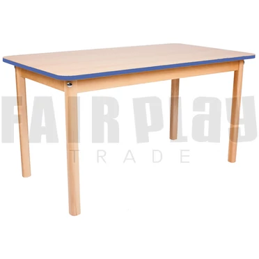 Koko téglalap asztal - 58 cm - kék éllel