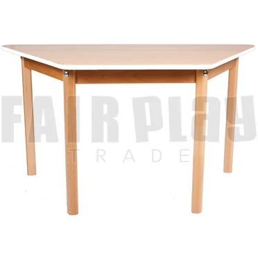 Koko trapéz asztal - 58 cm - fehér éllel