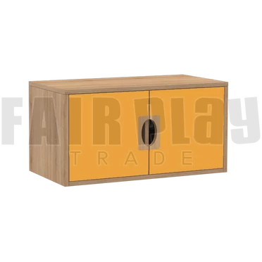 Mozaik fali polc - ajtós-okkersárga