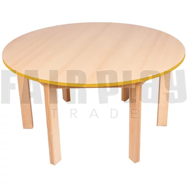 Körasztal(100 cm) - 52 cm - narancs éllel