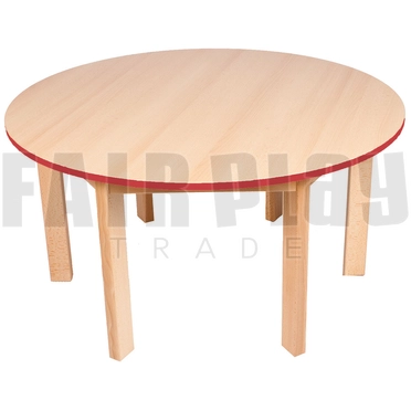 Körasztal(120 cm) - 46 cm - piros éllel 