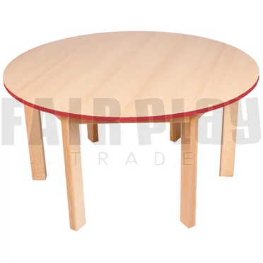 Körasztal(100 cm) - 52 cm - piros éllel