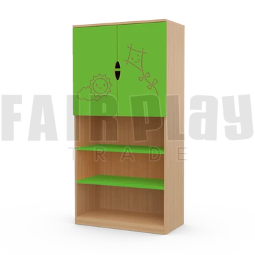 Koko szekrény felül ajtós - papírsárkány/zöld