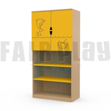 Koko szekrény felül ajtós - delfin/sárga