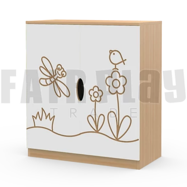 Koko ajtós komód- szitakötő -fehér