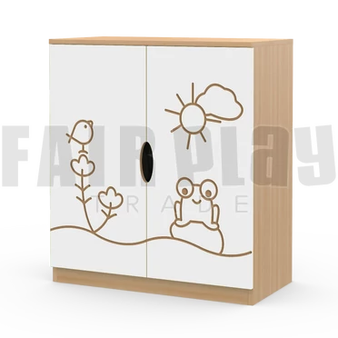 Koko ajtós komód- béka -fehér