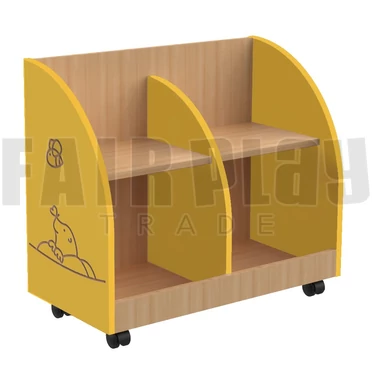 Mini Kisvakond gurulós könyvtároló - sárga
