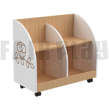 Mini Bagoly gurulós könyvtároló - fehér