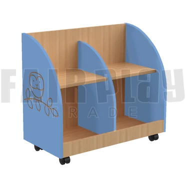 Mini Bagoly gurulós könyvtároló - kék