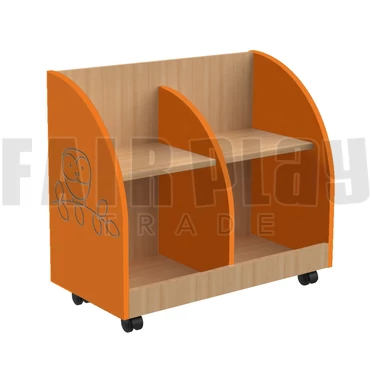 Mini Bagoly gurulós könyvtároló - narancs