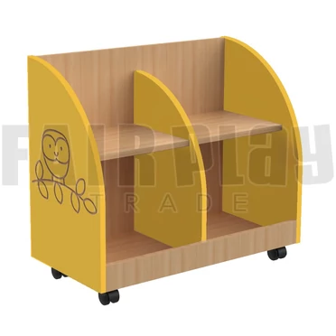 Mini Bagoly gurulós könyvtároló - sárga