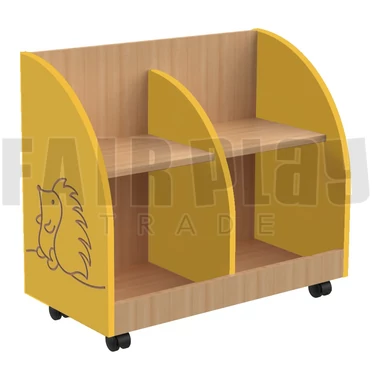 Mini Süni gurulós könyvtároló - sárga