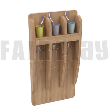 Mozaik 3 fakkos pohártartó - tölgy