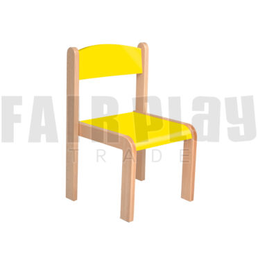 Mangó szék rakasolható - 26 cm sárga ülés és háttámla 