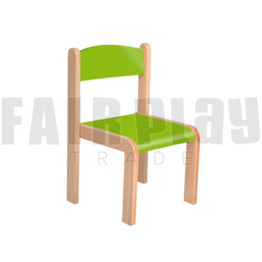 Mangó szék rakasolható - 30 cm zöld ülés és háttámla 