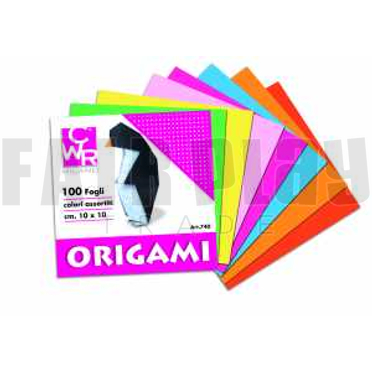 Színes origami készlet - 100 db