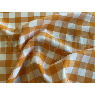 Kockás asztalterítő - normál 90 x 140 cm narancs- K