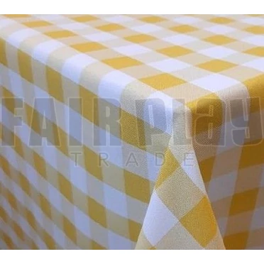 Kockás asztalterítő - normál 90 x 140 cm sárga - K