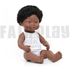 Kép 1/3 - Különleges babák, különleges gyerekeknek - Afro fiú (Down- szindrómás)